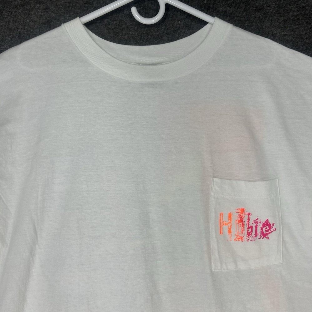 Vintage Hobie T-Shirt 1X Big & Tall White Single Stitch Car Surf Graphic Tee - Picture 3 of 15